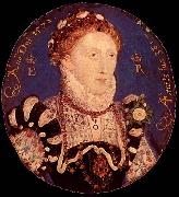 Nicholas Hilliard Portrait MIniature of Elizabeth I oil